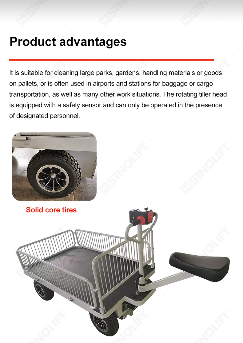 Reduce physical strain in garden and park maintenance. This self-propelled platform truck handles bulky landscaping materials and equipment with minimal effort.