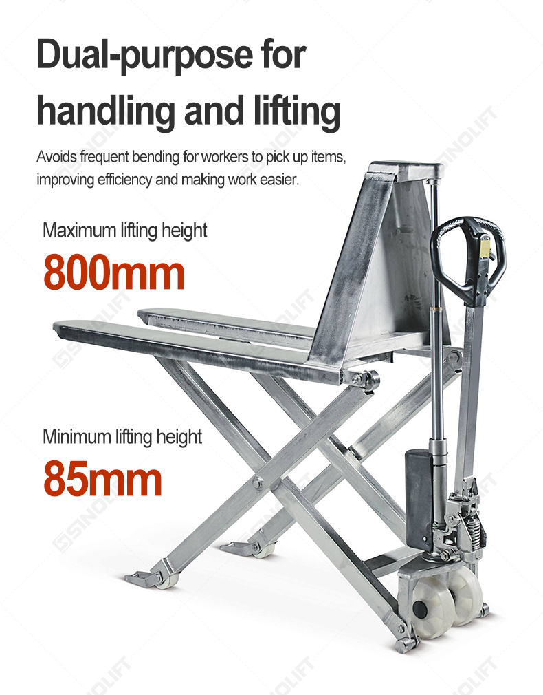 Multi-purpose scissor lift hand truck for supermarkets and hospitals