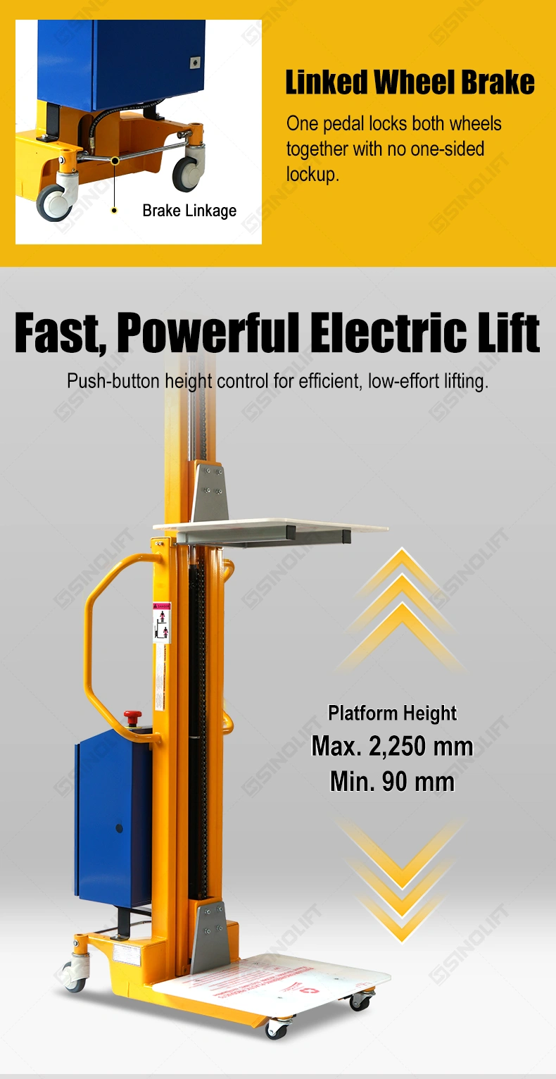 Discover the SINOLIFT E200T light-duty electric work positioner with interchangeable attachments for flexible material lifting and positioning.