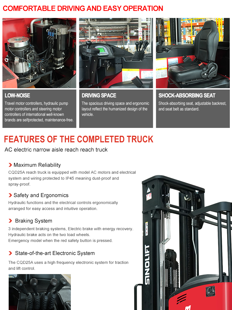 Electric reach truck
