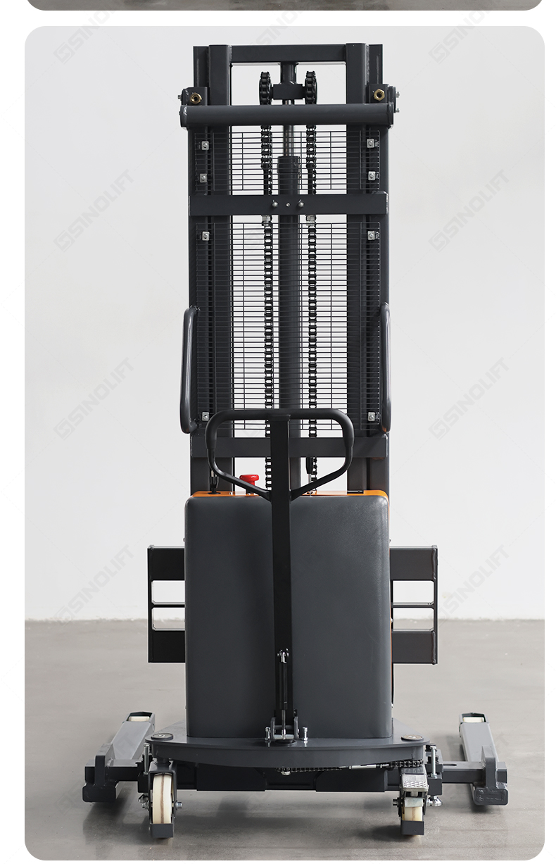 electric stacker truck with straddle legs
