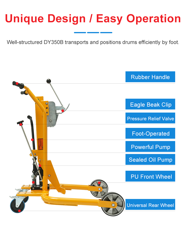 DY350B Portable Drum Truck