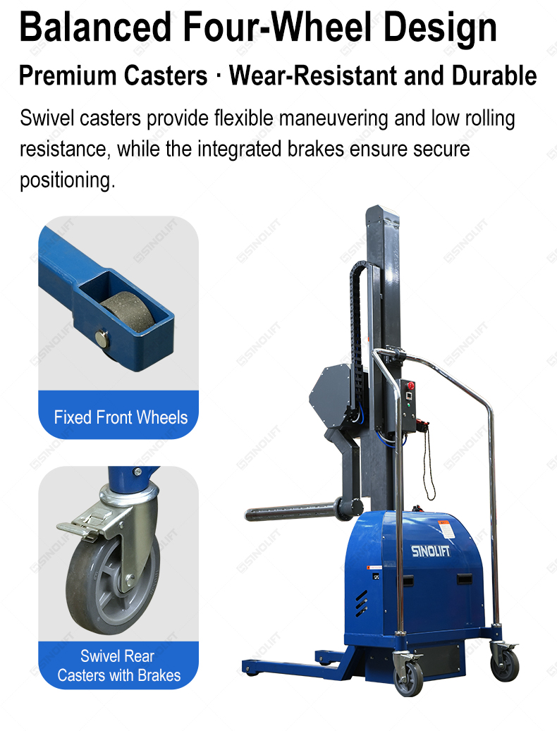 SINOLIFT Roll Lifter, Roll Lifter with Expanding Mandrel, Expanding Mandrel Roll Lifter, Roll Handling Equipment, Reel Lifting Equipment, Roll Handling Trolley, Reel Handling Trolley, Film Roll Lifter, Paper Roll Lifter