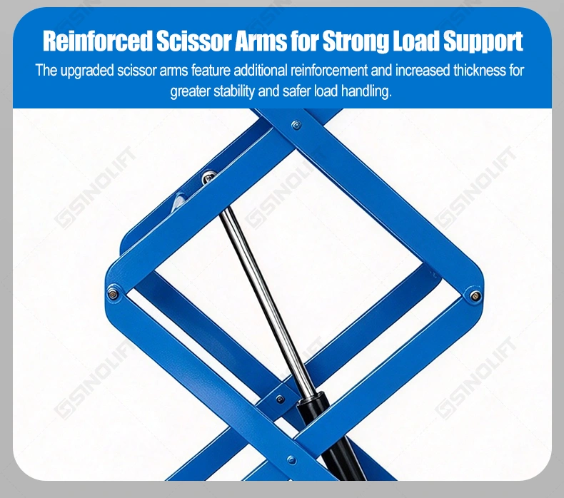 The SINOLIFT ESF Series Electric Scissor Lift Table Truck combines electric hydraulic lifting with a mobile platform for everyday material handling