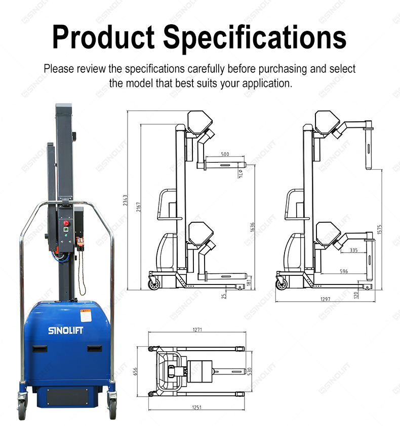 SINOLIFT Roll Lifter, Roll Lifter with Expanding Mandrel, Expanding Mandrel Roll Lifter, Roll Handling Equipment, Reel Lifting Equipment, Roll Handling Trolley, Reel Handling Trolley, Film Roll Lifter, Paper Roll Lifter