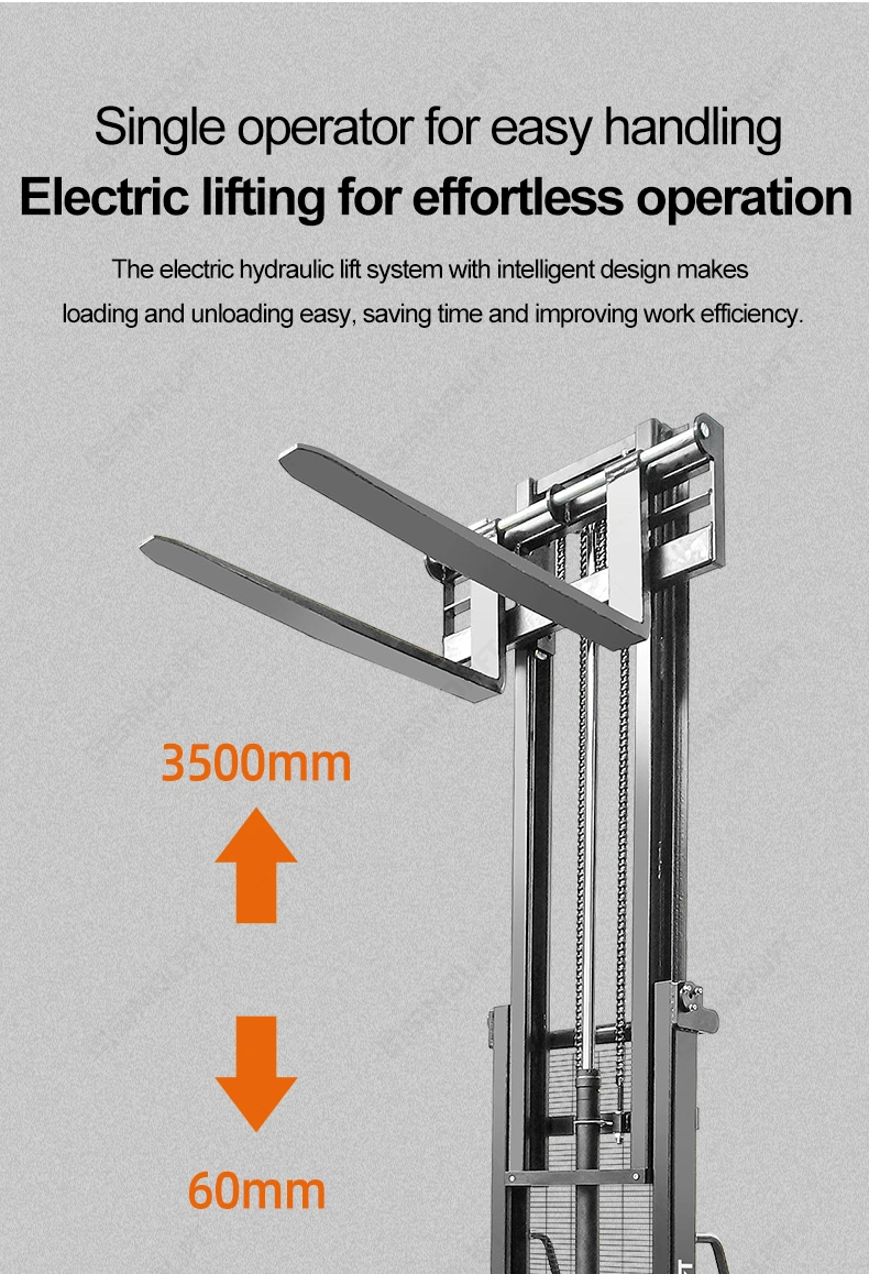 electric stacker truck with straddle legs