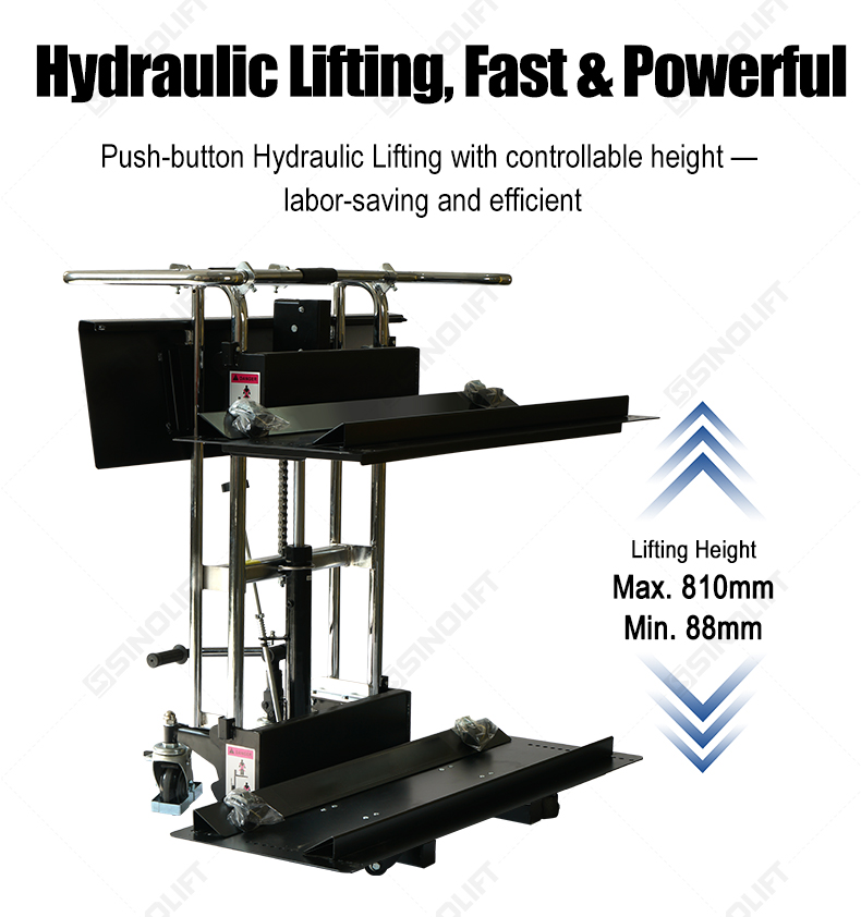 Light-Duty Hydraulic Roll Lifter, Manual Hydraulic Roll Lifter, Paper Roll Lifter, Roll Handling Equipment