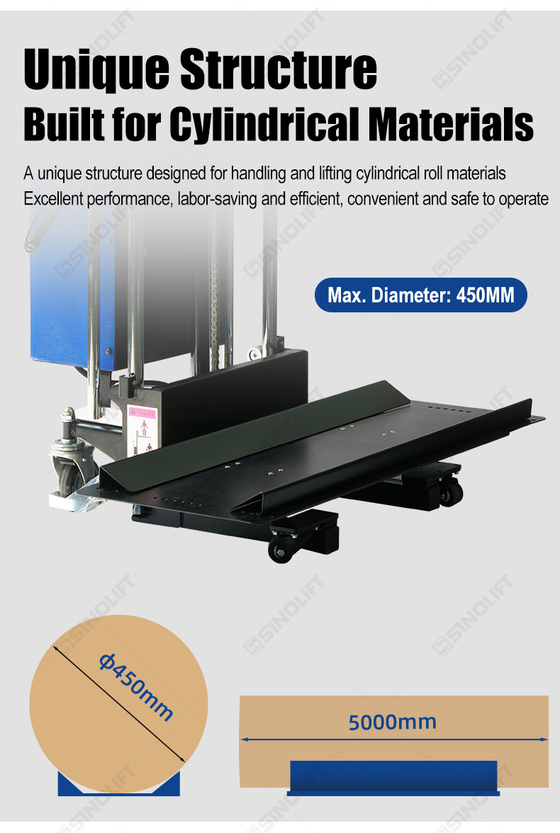 Electric Hydraulic Roll Lifter Electric Paper Roll Lifter, Battery Powered Roll Lifter, Electric Roll Handling Equipment