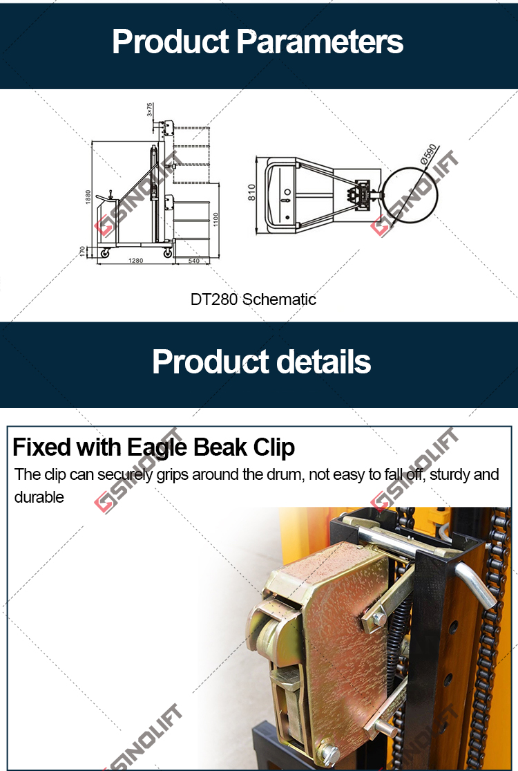 DT280 Counter Balance Electric Drum Handler
