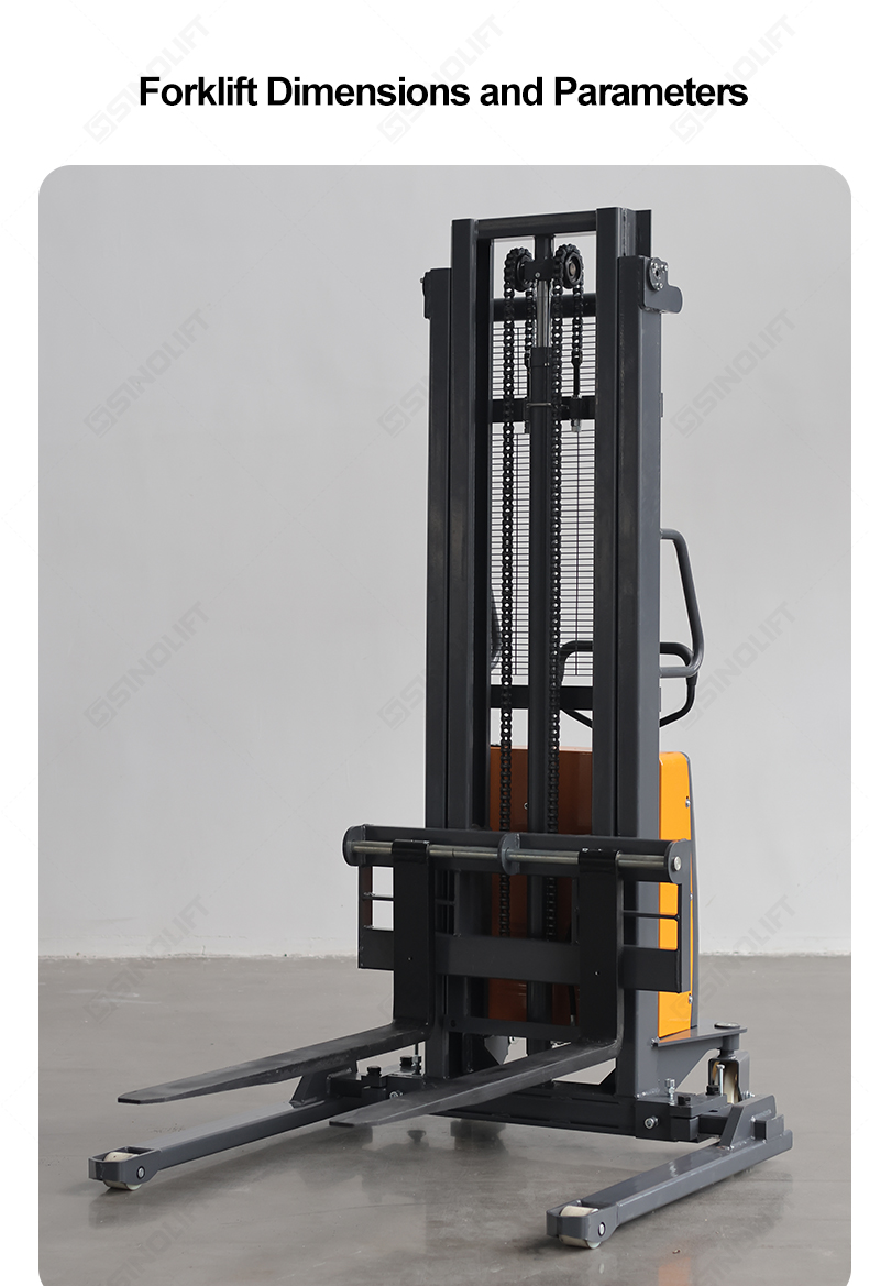 electric stacker truck with straddle legs