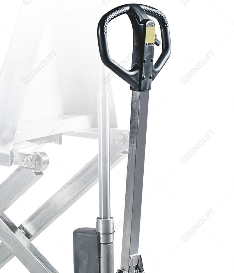 High-strength stainless steel pallet jack for warehouses and retail stores