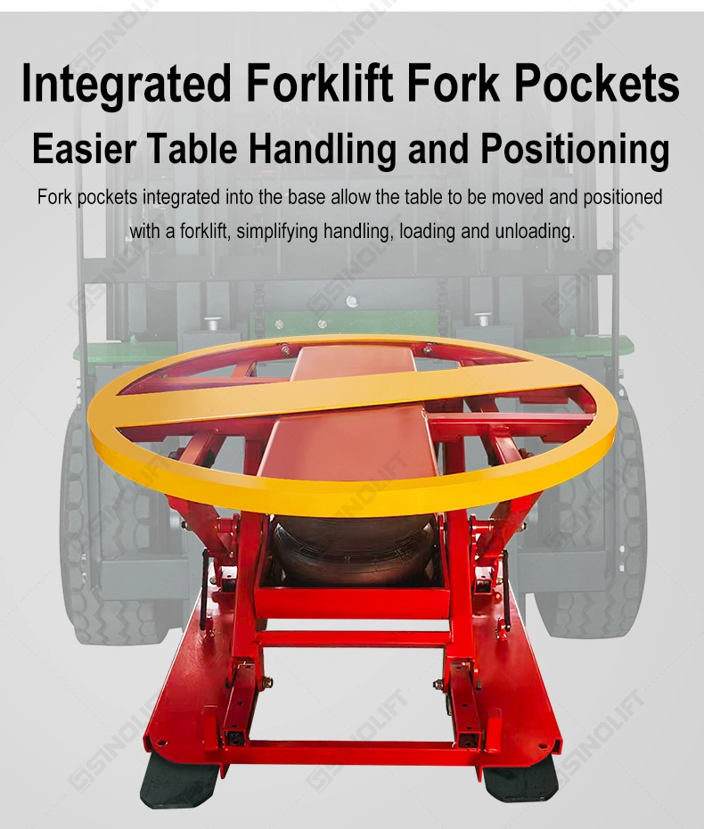 Discover SINOLIFT SP4500 / SP4500C Pneumatic Pallet Positioners, designed for ergonomic pallet loading and unloading. Air-powered positioning helps reduce manual bending and improve warehouse material handling efficiency. Direct from China manufacturer.