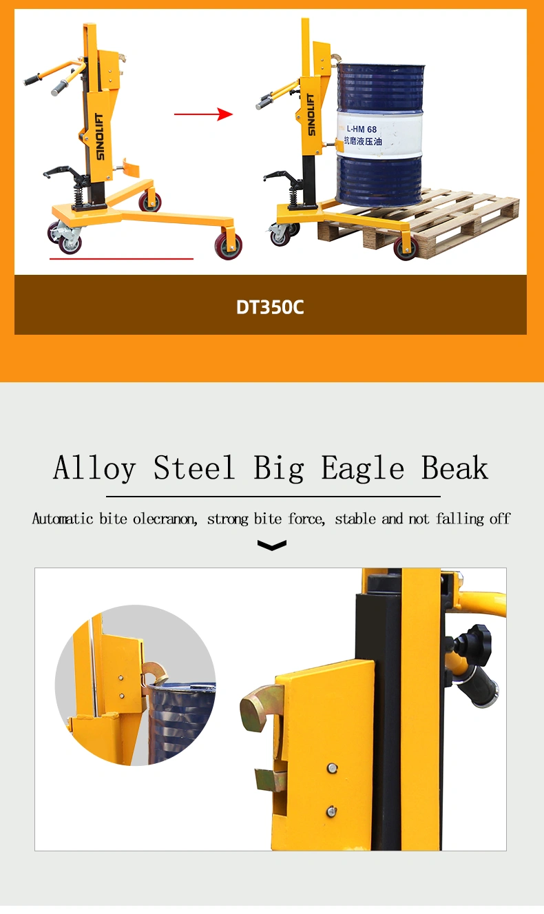 DT350A DT350B DT350C Portable Drum Truck