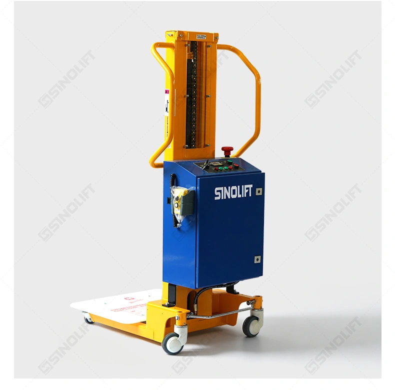 Discover the SINOLIFT E200T light-duty electric work positioner with interchangeable attachments for flexible material lifting and positioning.