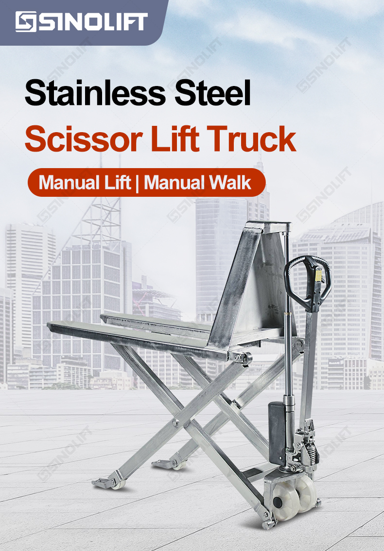 Ergonomic manual pallet jack with anti-slip handles and leak-proof cylinder