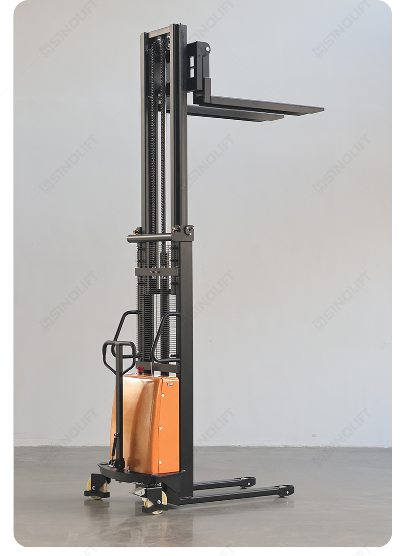 SPN15 industrial stacker truck - High-strength nylon wheels with 180*50mm size for smooth maneuvering