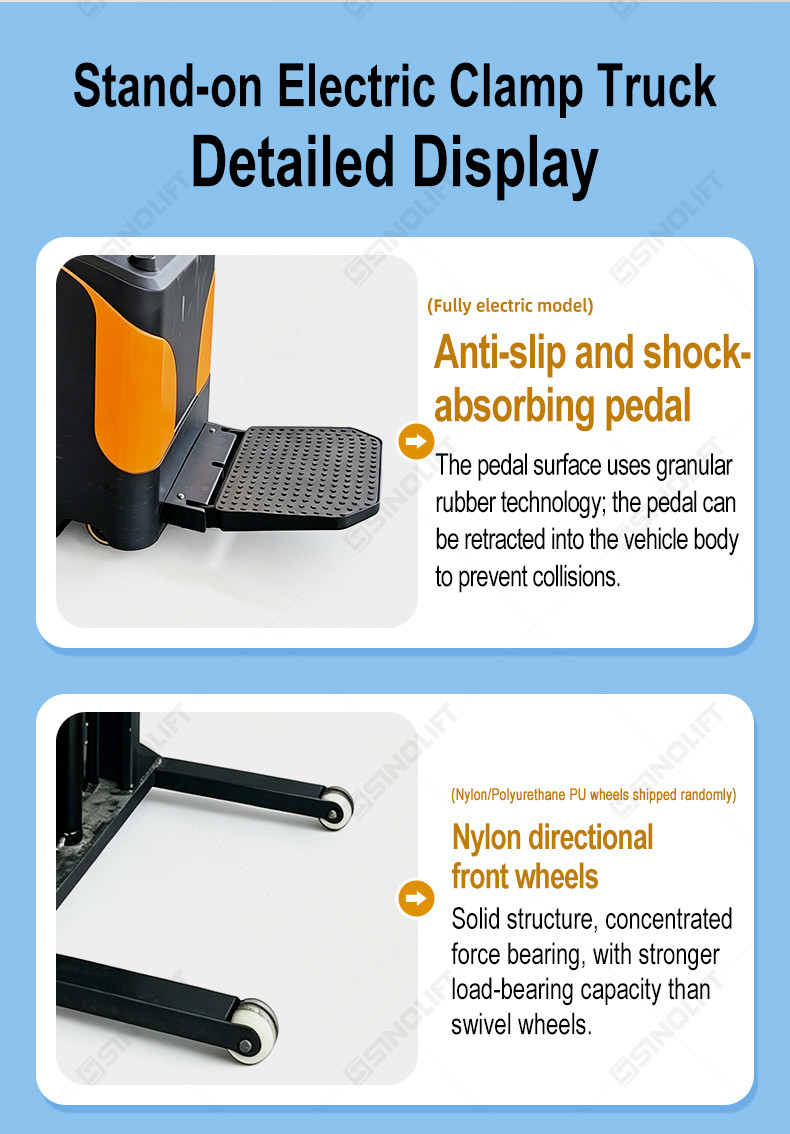 Stand-on Electric Clamping Truck