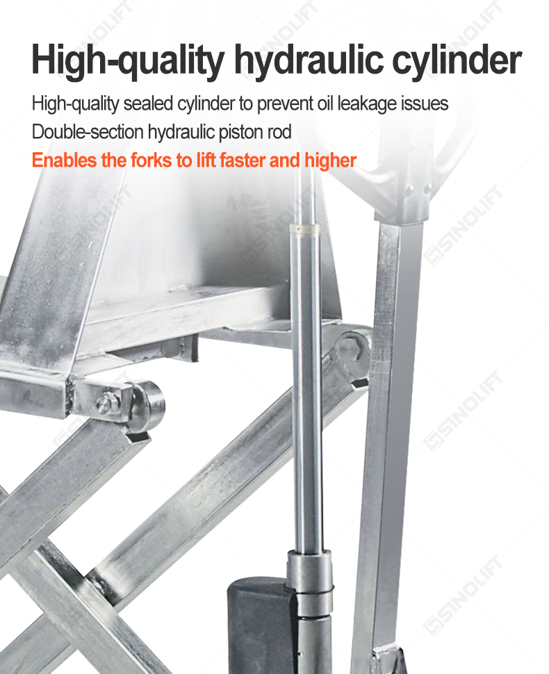 Anti-bend scissor lift truck for dairy, meat, and corrosive environments