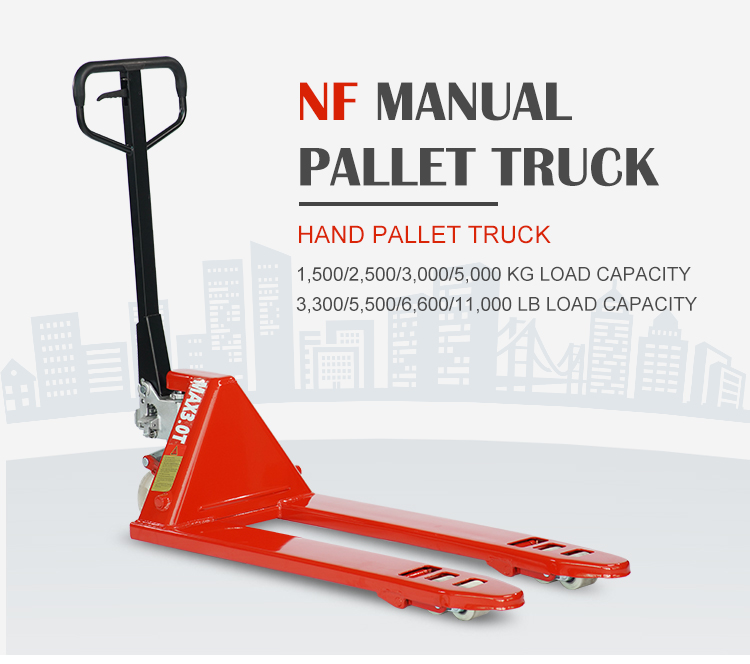 NF 2000kg/3000kg hand pallet truck with high-quality hydraulic system and durable PU wheels
