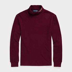 Custom Mens Basic Turtleneck Long Sleeve Solid Casual T-Shirt