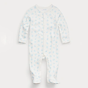 Custom Baby Boy's Long Sleeve Romper with Screen Printing Graphic