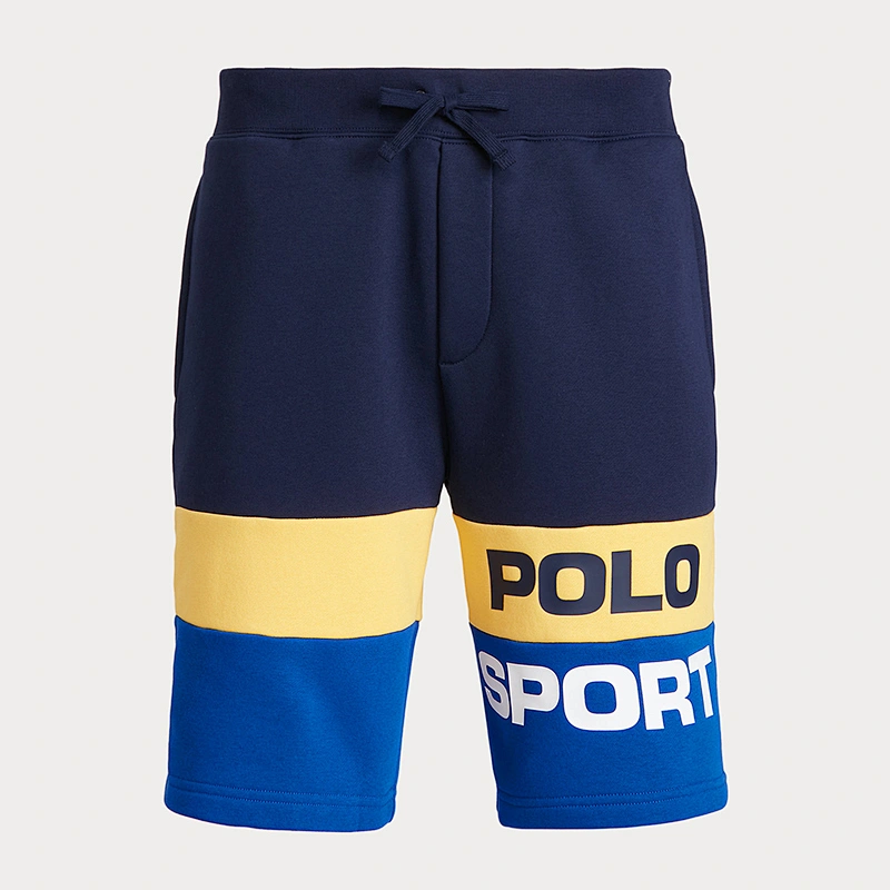 Custom Men's Color Block Elastic Waist Track Shorts with Pockets