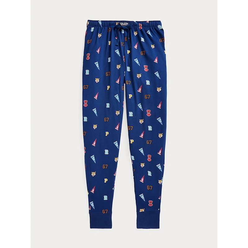 Custom Men's Cotton Printed Pajama Pants Lightweight Sports Pants with Pockets
