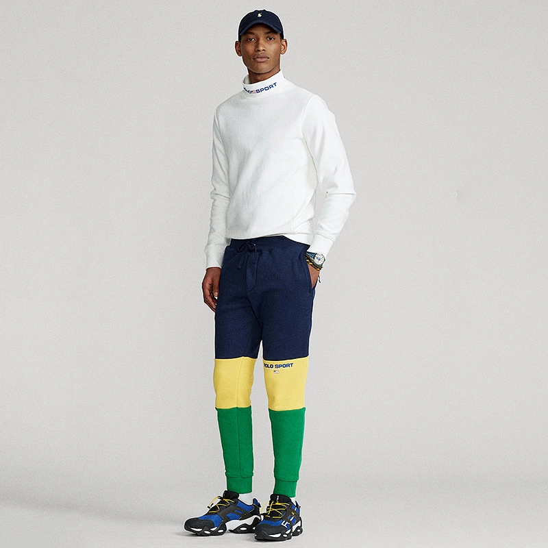 Custom Men's Color Block Sweatpants with Novelty Color