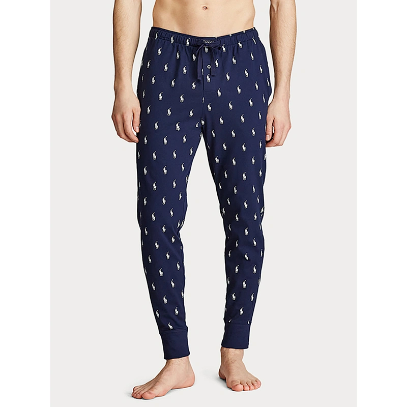 Custom Men's Cotton Printed Pajama Pants Lightweight Sports Pants with Pockets