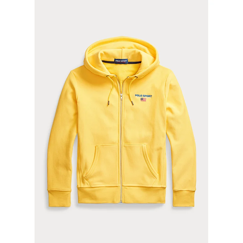 Custom Men's Lightweight Full-zip Hooded Sweatshirt with Embroidered Logo