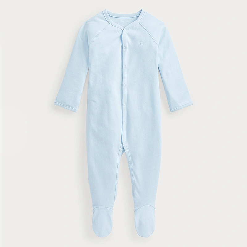 Custom Baby Boy's Long Sleeve Romper with Screen Printing Graphic