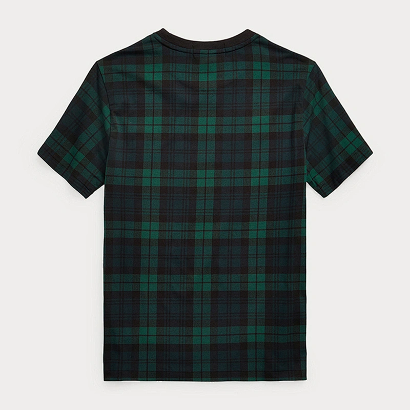 Custom Boy's Classic Plaid Cotton T-shirt Summer Tee
