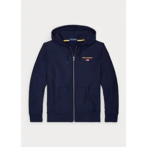 Custom Men's Lightweight Full-zip Hooded Sweatshirt with Embroidered Logo