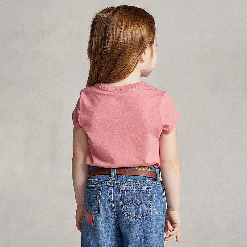 Custom Girls' Basic Short Sleeve Graphic Top
