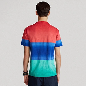 Men's Striped color block t-shirt Garment supplier