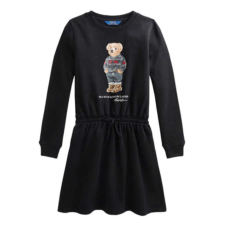 Custom Girls Crewneck Pullover Hoodie with Elastic Waistband
