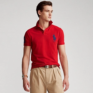 Custom Men's Classic Plain Golf Polo Shirt with Embroidered Logo