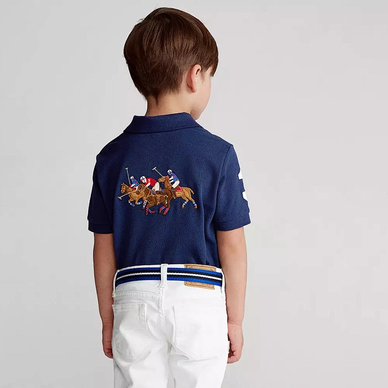 Custom Boys Classic Fit Mesh Polo Shirt clothing supplier