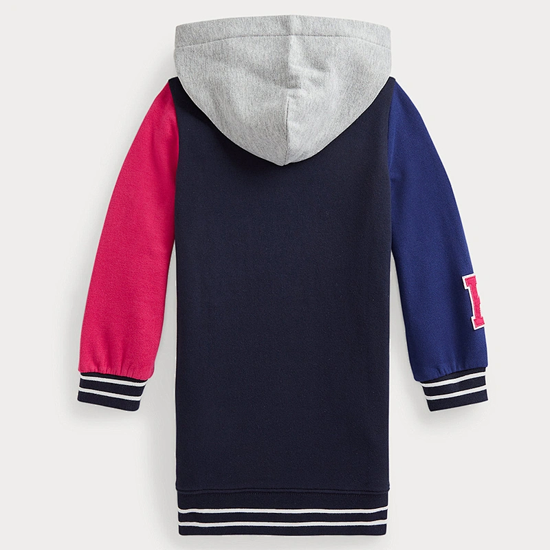 Custom Girls Color Block Hoodie Sweatshirt with Kangaroo Pocket