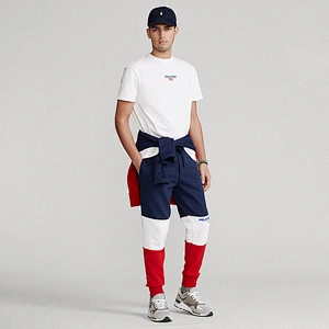 Custom Men's Color Block Sweatpants with Novelty Color
