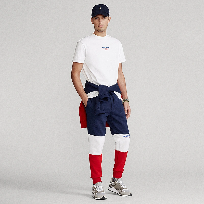 Custom Men's Color Block Sweatpants with Novelty Color