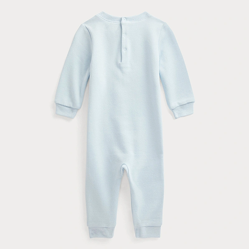 Custom Baby Boy's Long Sleeve Romper with Screen Printing Graphic