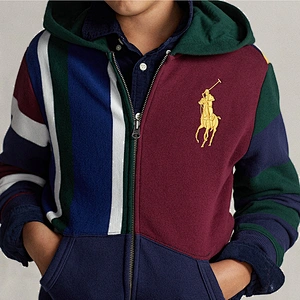 Boy's Full-zip Embroidered Pullover Hoodies Customized