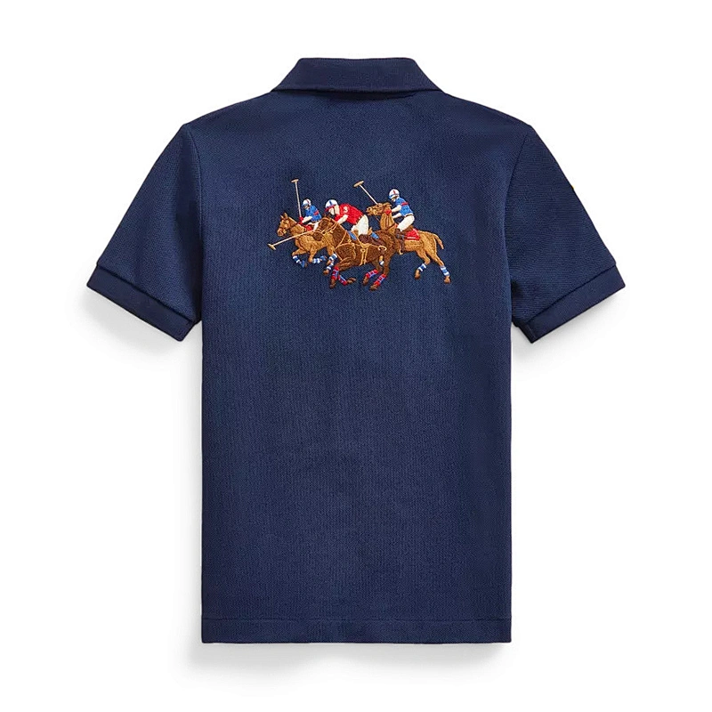 Custom Boys Classic Fit Mesh Polo Shirt clothing supplier