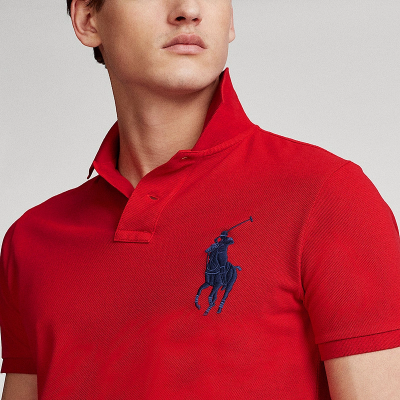 Custom Men's Classic Plain Golf Polo Shirt with Embroidered Logo