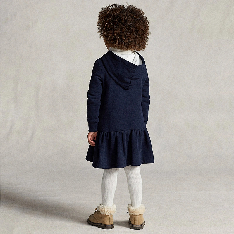 Custom Girls Casual Hoodie Sweatshirt Dress with Hood