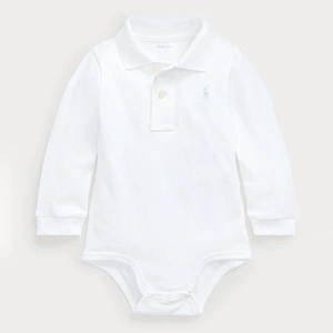 Custom Newborn Baby Boy Collared Polo Shirt Long Sleeve Romper Clothes