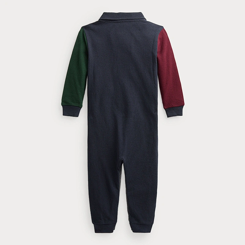 Custom  Baby and Toddler Color Block Hooded Romper