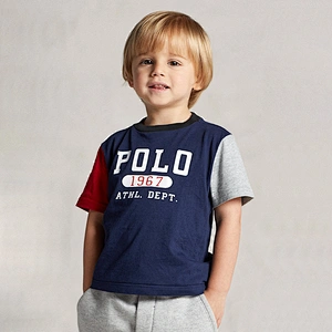 Custom Boy's Letter Graphic Crewneck T-shirt