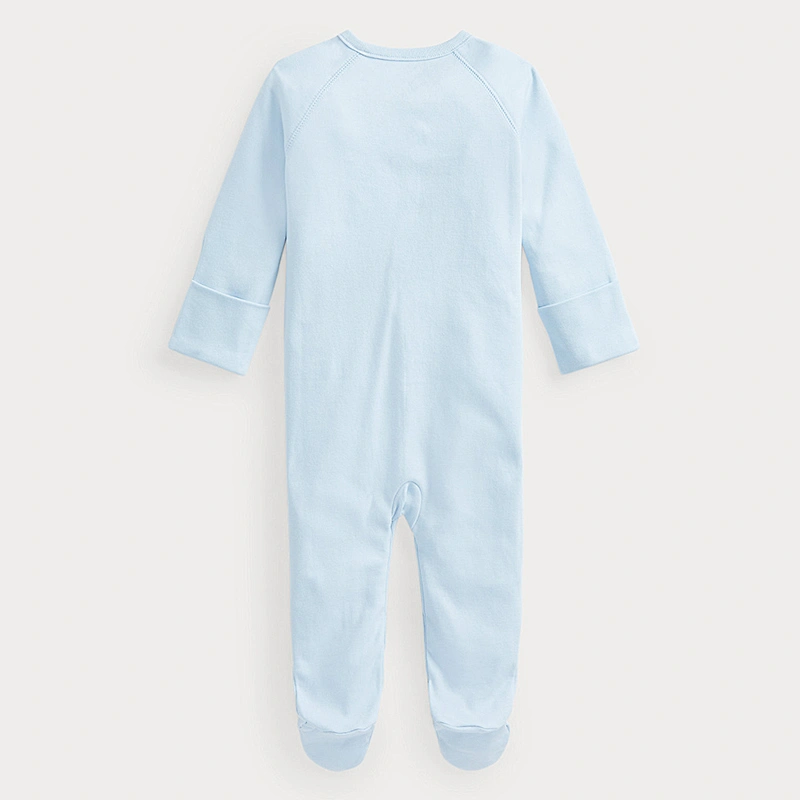 Custom Baby Boy's Long Sleeve Romper with Screen Printing Graphic